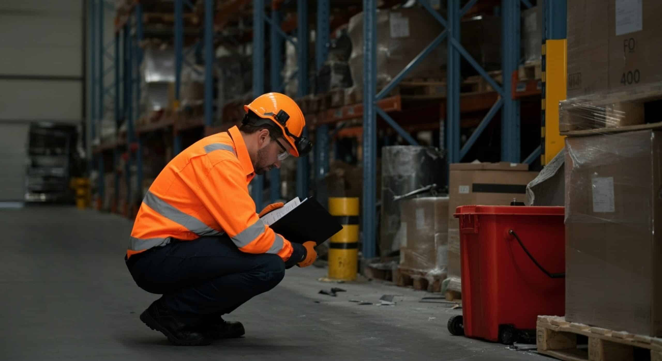 Plant Manager Reviewing Documents