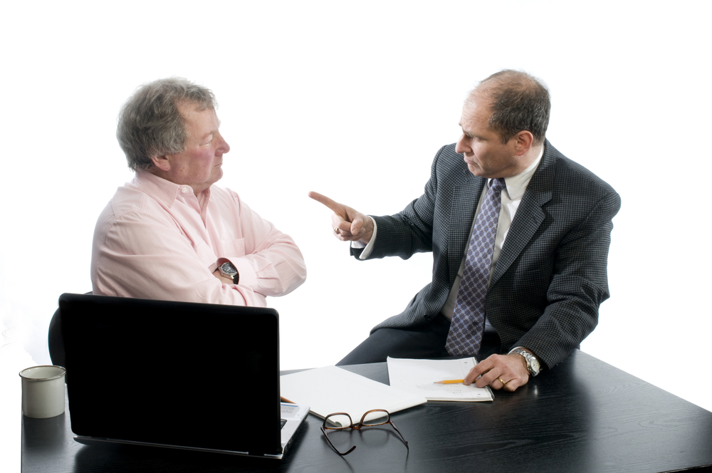 Businessman meeting with client