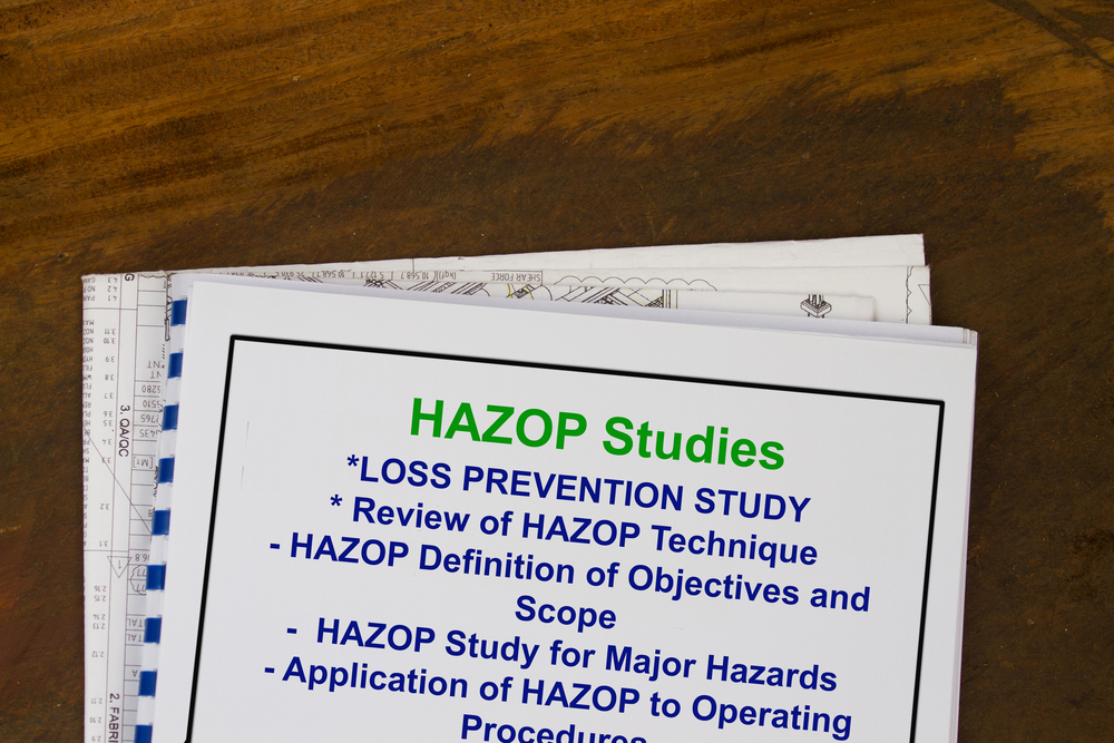 HAZOP studies guide on table